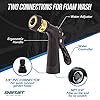 SwiftJet Car Wash Foam Gun + Microfiber Wash Mitt - Foam Cannon Works with Any Soap - Garden Hose Car Foam Sprayer - Car Wash Kit - Car Accessories Foam Blaster (Orange Foam Gun with Mitt) #5