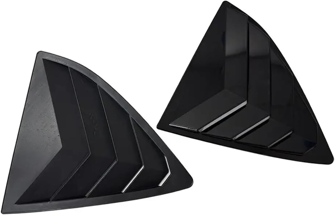 2PCS Compatible With Nissan Versa Sedan 2013-2018 Car Rear Window Quarter Louver Cover Side Vent Shutter Trim Scoop ABS Accessories(Carbon Look)