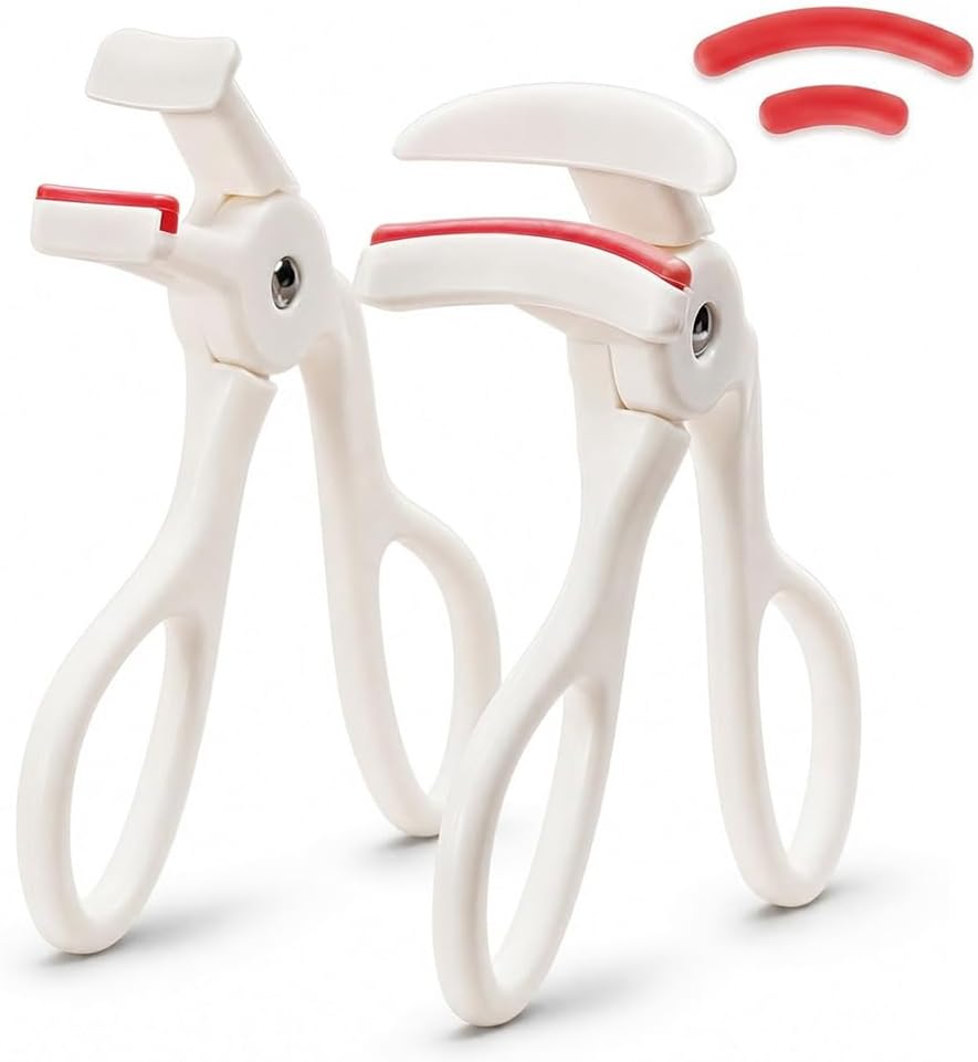 Wide Angle Eyelash Curler, 2026 New Portable Lash Tool,White