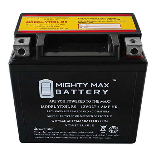 Mighty Max Battery Motorcycle Battery Replacement, 12V 4Ah, 55 Cca, Brand Product #TOP2