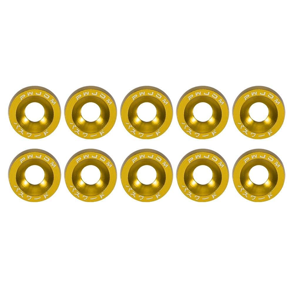 10 Pezzi Viti M6 Rondella Vite a Testa Cilindrica in Acciaio Inossidabile Modifica M6 Guarnizione Bullone Auto Telaio Decorazione Vite Viti 6 MM per Parafango per License