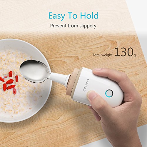 Parkinson Spoon for Hand Tremor, GYENNO Steady Spoon with Self Stabilizing Smart Lift Kit for Parkinsons Patients, Silverware Kit Cutlery for Elderly ¡ (Spoon)