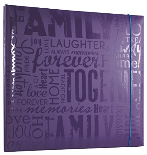 Image of MCS Expressions Collection Family Expandable 10-Page Scrapbook Album with 12 x 12 Inch Pages, 13.5 x 12.5 Inch, Purple