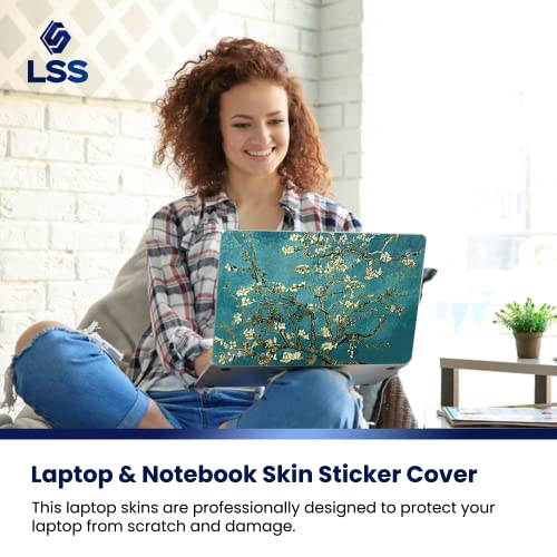 Image of LSS 15 15.6 Inches Laptop Notebook Skin Sticker with 2 Wrist Pads - Reusable Cover Protector Vinyl Sticker Cover Decal Fits 13 inch - 16 inch HP Asus Acer Samsung - Almond Trees