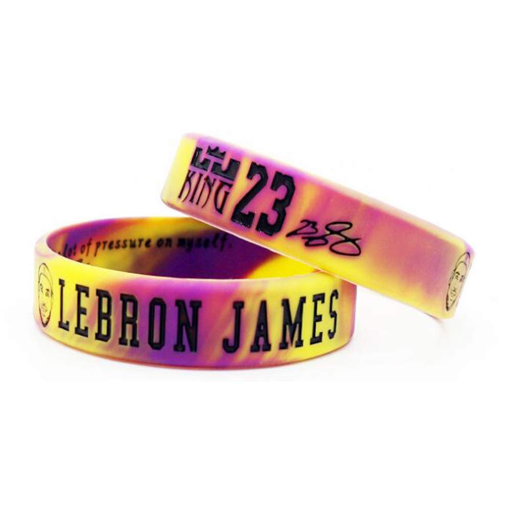 Baloncesto de la LJ Retrato Pulsera número 23 DE Silicona Deporte Inspirador Palabra Pulsera 5 Piezas