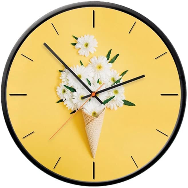 Horloge murale silencieuse Bouquet plastique 30cm sans tic-tac pour cabinet et institut