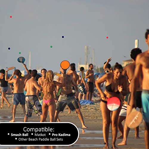 W4W Beach Paddle Ball Replacement Balls – Extra Balls For Pro Kadima & Smashball Racket (Set Of 7 Balls) #TOP4