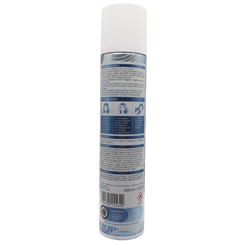 Shampoo Secco Volumizzante, Capelli Perfetti In Soli 3 Minuti Senz'Acqua 200ml (2 Unità)