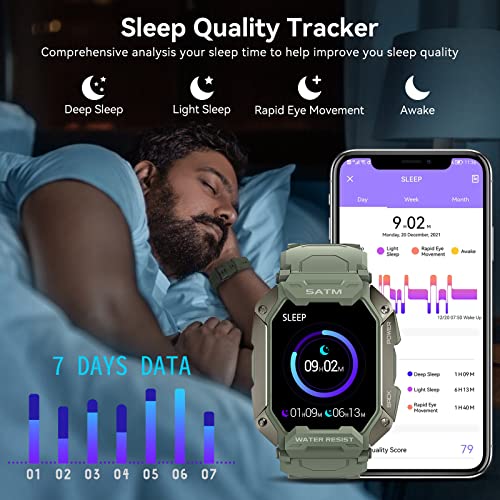 image for ZUKYFIT Smart Watch for Men,50 Days Standby Time Smart Watch for iPhon