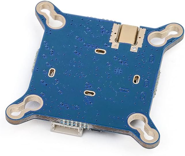 N'okpuru view of the iFlight SucceX Mini Force VTX, showing mounting holes and solder points.