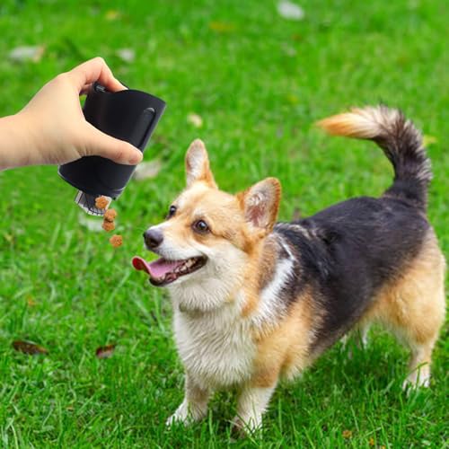 PEPOYO AI Treat Bag Portabler Hundefutterdispenser aus hochwertigem Lebensmittelsicherem Kunststoff - für handsfreie, hygienische Fütterung! Kompakt, leicht tragbar, ideal für Reisen & Spaziergänge.