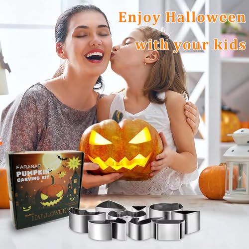 Halloween Pumpkin Carving Kit, Pumpkin Carving Tools for Kids, Easy & Safe, DIY Stainless Steel Pumpkin Carving Set for Halloween Decoration Jack-O-Lanterns, Gift for Halloween(24 PCS) - Image 5