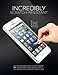 Premium HD iPhone 5/5S/5C Tempered Glass Screen Protector, 9H Hardness.33mm Thick, Feels Just Like Your Cell/Mobile Phone's LCD Screen, 100% Clear, Use on Black, White, Any Color