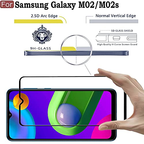 Image of STP FEEL� Glass Screen Protector For Samsung Galaxy A02S HD Clear, Bubble-Free, Anti-Scratch Full Protection Tempered Glass - Black, Pack of 1