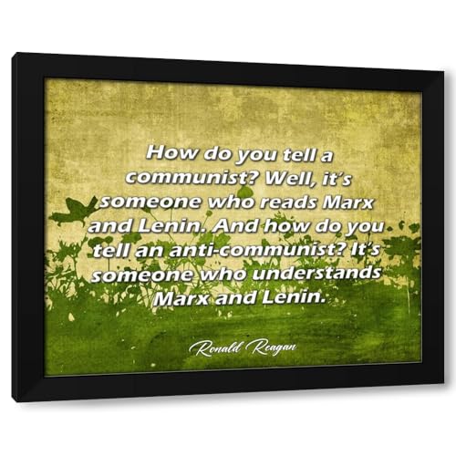 ArtDirect ArtsyQuotes Art Print with Customization Framed or UnFramed Quote: How do you tell a communist? Well, it’s someone who reads Marx and Lenin. And how do you tell an anti-communist? It’s someo