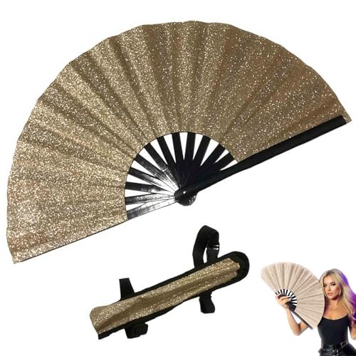 Large Rave Fan, Clack Clap Fans for Line Dancing, Personalized Decorative Folding Fans, Portable Craft Holding Colors Hand Fan, 