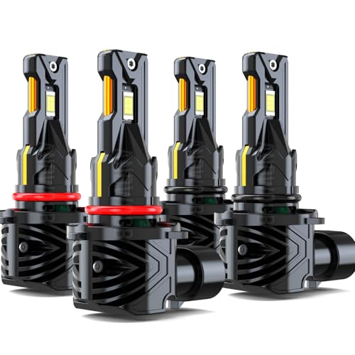 ANDWOGB Lights Compatible for Chevy C1500 C2500 C3500 Light Bulbs High Low Beam, Years: 1990 1991 1992 1993 1994 1995 1996 1997 1998, 48000 Lumens 800% Brightness, Pack of 4