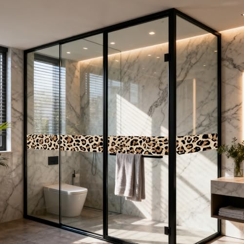 Image of Nuxovilar Leopard Print Peel Stick Wall Border PVC 3.94x16.4'