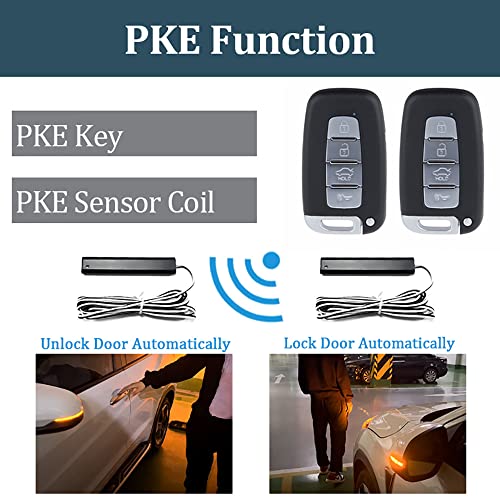Kit Système D'entrée Sans Clé Pour Voiture - Télécommande Verrouillage Centralisé - Compatible Plupart Véhicules 12V - Portée 50-80m