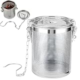 Gewürzsieb Aus Edelstahl,Gewürze Sieb Gewürzfilter,Gewürzei,Gewürzsieb,GewürzsiebExtragroßer,für Teekanne,Tee Kugelsieb mit Tragekette und Haken,Küchen Kochzubehör,Gewürzen Würzmitteln Kräutern
