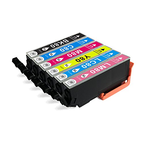 Amazon.co.jp: 【Color-ink】 IC6CL80L 増量版 7本セット（6色パックと