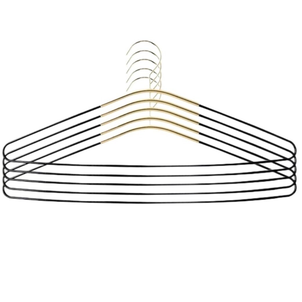 GONMDOPY Coat Hangers,5 Pcsng Clothes Hangers Slip Metal Hanger Space Saving,Closet Dress Clothes Towel Drying Hanger Suit Hanger/Color/5Pcs
