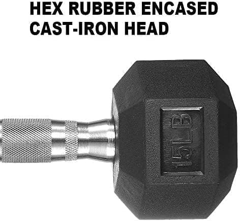 Miniatura 6 de papababe Dumbbell Set Rubber Encased Hex Dumbbell Free Weights Dumbbells Set Home Weight Set No Rack