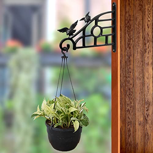 Image of Metal Wall Hook Hanging Plant Bracket Decorative Straight Plant Hanger for Pots, Bird Feeder, Planters, Lantern, Macrame, Wind Chimes Indoor | Outdoor (Pack of 1)