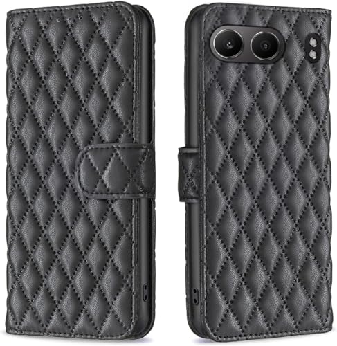 Image of ClickCase for OnePlus Nord 4 5G Puffer Bubbly Soft Faux Leather Back Case Magnetic Wallet Flip Cover for OnePlus Nord 4 5G (Black)