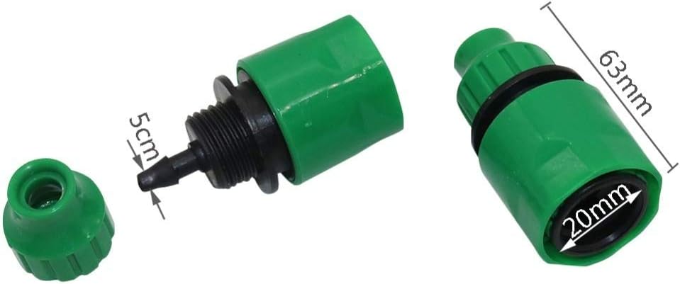 Pipe connector 5 Pcs Barbed 4/7mm Hose Quick Coupling Connectors 1/4 Inch Pipe Connectors Garden Watering Irrigation Drip Irrigation Fittings (Color : Random) Plumbing Fittings
