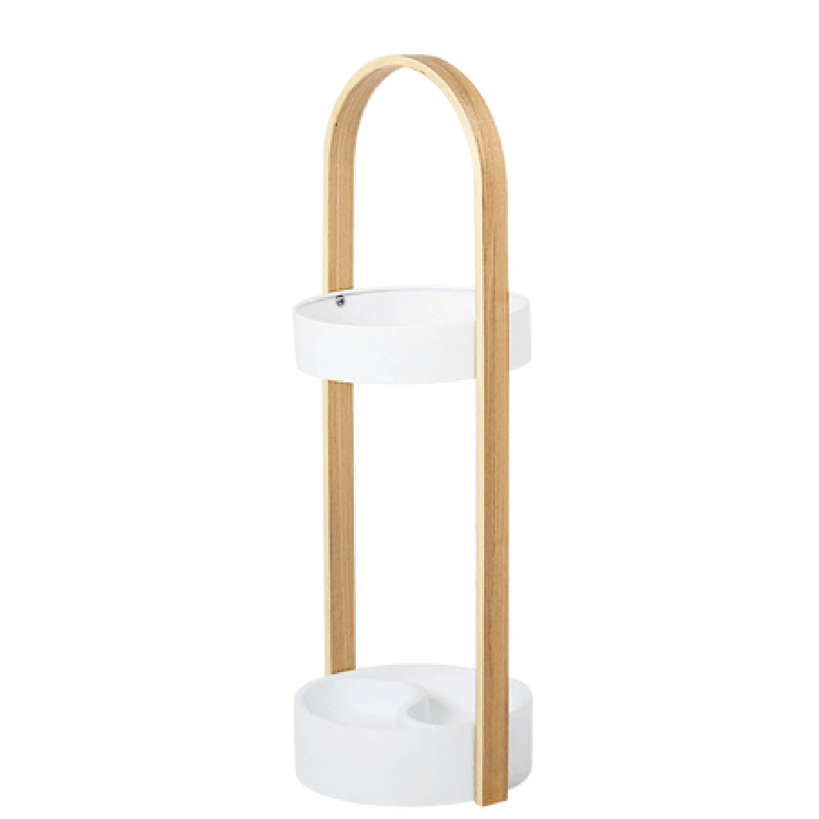 Porte-parapluie pour 12 parapluies avec mini support de rangement blanc