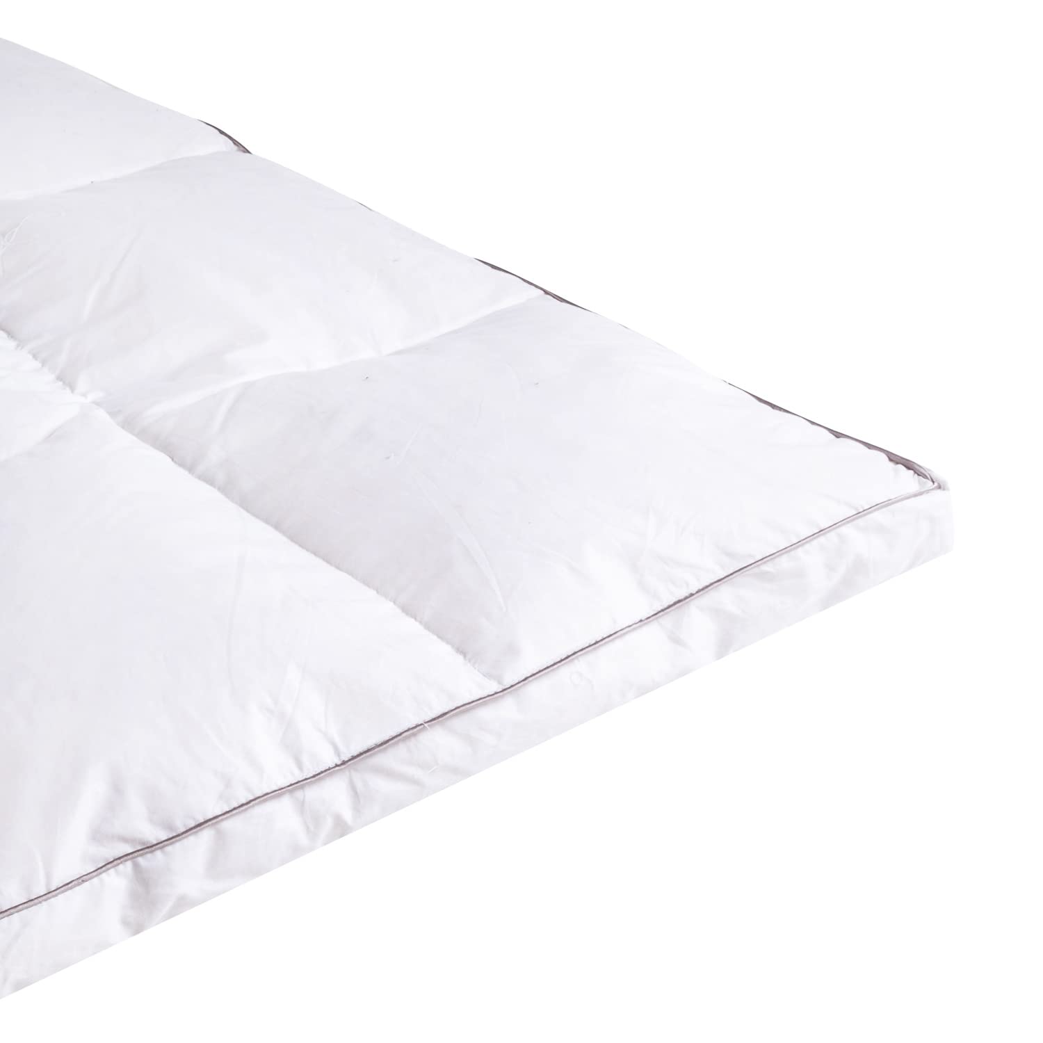 What the Sleep - Topper de Plumas 90x190 cm - Sensación Nube - Sobrecolchón Grosor 5 cm, Pluma 100%, Transpirable Gran Acogida, Extrasuave, Cubrecolchón