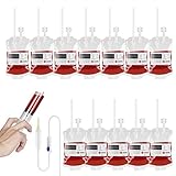 💉【Paket enthalten】: kommen mit 12 Stück Blutbeutel Maximale Kapazität ist 350 ml und 60 ml Spritze zum Befüllen von Getränken. Mit dieser 60 ml Spritze können Sie innerhalb weniger Minuten 12 Blutbeutel füllen. 12 PC anpassbare Aufkleber: Sie können sogar einen Namen zu ihnen für eine Party oder als Parteibevorzugung schreiben oder verhindern, dass sie mit anderen verwechselt werden.1PCS Infusionsschlauch (ohne Nadel, nicht als Medizinprodukt)