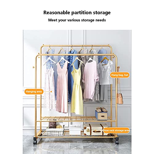 Séchoir à linge doré en métal robuste pour une entrée chic