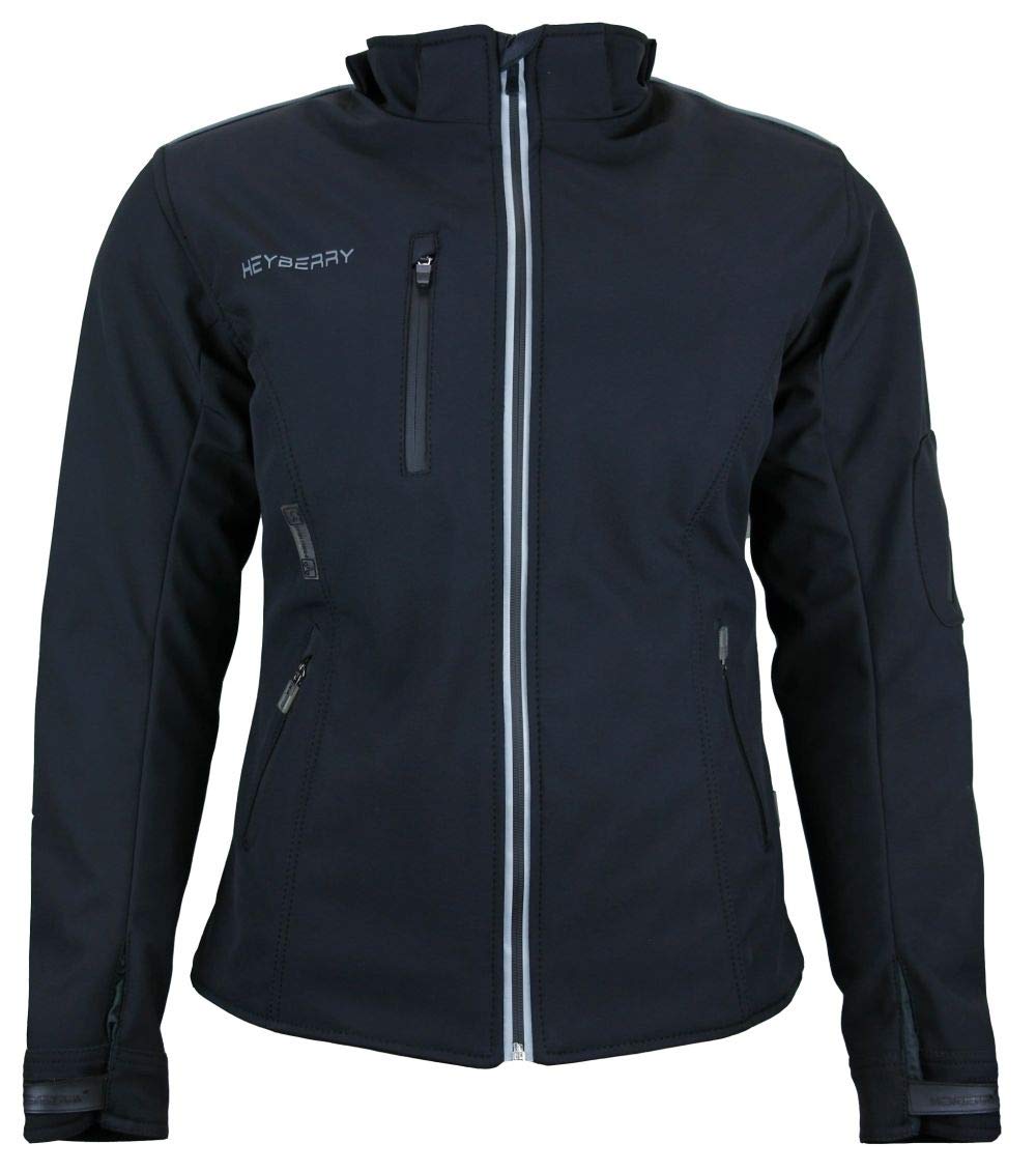 HEYBERRY Damen Soft Shell Motorradjacke Roller Protektoren S bis XXL