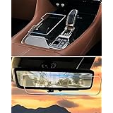 ruiya 【2点セット】 新型 トヨタ アルファード40系 / ヴェルファイア 40系 フィルム 保護フィルム 専用 シフトパネル(TPU)+デジタルインナーミラー(AR) フィルム 保護フィルム アクセサリー パーツ 極薄 高感度タッチ 自己吸着 汚れ防止 4H 貼付簡単 4枚入り