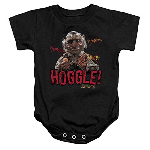 MMM Merchandising Labyrinth Toddler Hoggle Onesie, 18 Months, Black