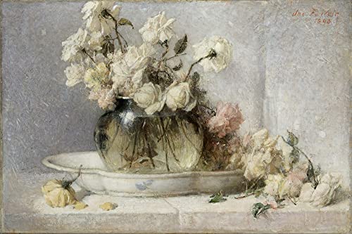 Impression Prints Toile Roses John Ferguson Weir Décoration Salon 60x90cm
