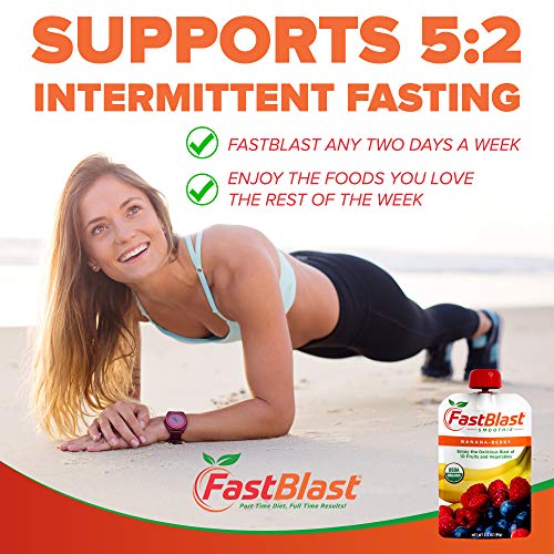 Fastblast Banana-Berry Smoothie. Supports Intermittent Fasting. Controls Appetite And Maintains Energy. Usda Certified Organic, Vegan, Non-Gmo, Soy Free & No Added Sugar (12 Units) #TOP1