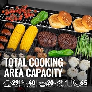 Royal Gourmet GA4401T 4 Burner Propane Gas Grill with Porcelain enameled Cast Iron Grates Outdoor BBQ Grill with Warming Rack for Outdoor Cooking and Backyard Barbecues Black and Gray