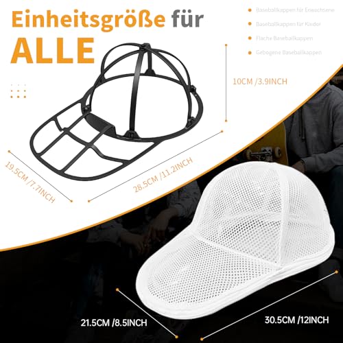 Cap Waschmaschinen Form, Zusammenklappbares Cap Washer – Basecap Waschgestell für Waschmaschine & Geschirrspüler – Basecap Waschgestell Halter, Shaper & Protector Form für die Wäsche – Cap Waschen