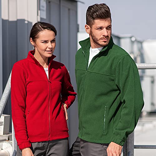 DELUNO Rot Damen Outdoor Fleecejacke - top qualität - Neu - Rot Blau Grau Weis - XS S M L XL XXL (504-L-Rot)