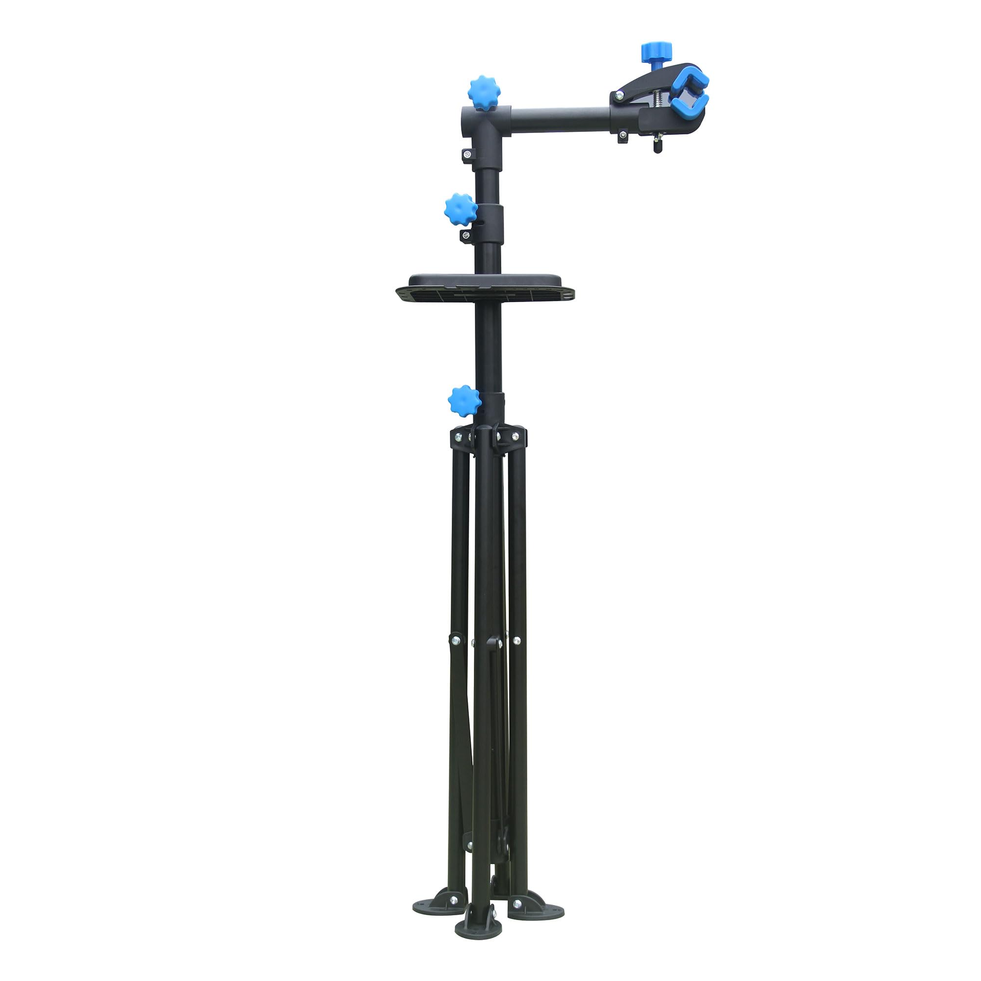 BOUDECH Shelter - Supporto per Riparazione Bici 198x104 cm Cavalletto Bicicletta con Porta Utensili in Acciaio Nero