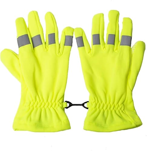 Guantes reflectantes para control de seguridad de tráfico, equipo de correr iluminado, alta visibilidad y fácil de ver, gran flexibilidad en el
