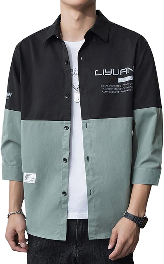 Amazon メンズ シャツ 七分袖 オックスフォードスピニング プリント 夏服 シャツ 吸汗性 通気性 カジュアルシンプル オシャレ メンズ シャツ シャツ 通販 Amazon メンズ シャツ 七分袖 オックスフォードスピニング プリント 夏服 シャツ 吸汗性 通気性 カジュアルシンプル オシャレ メンズ シャツ シャツ 通販