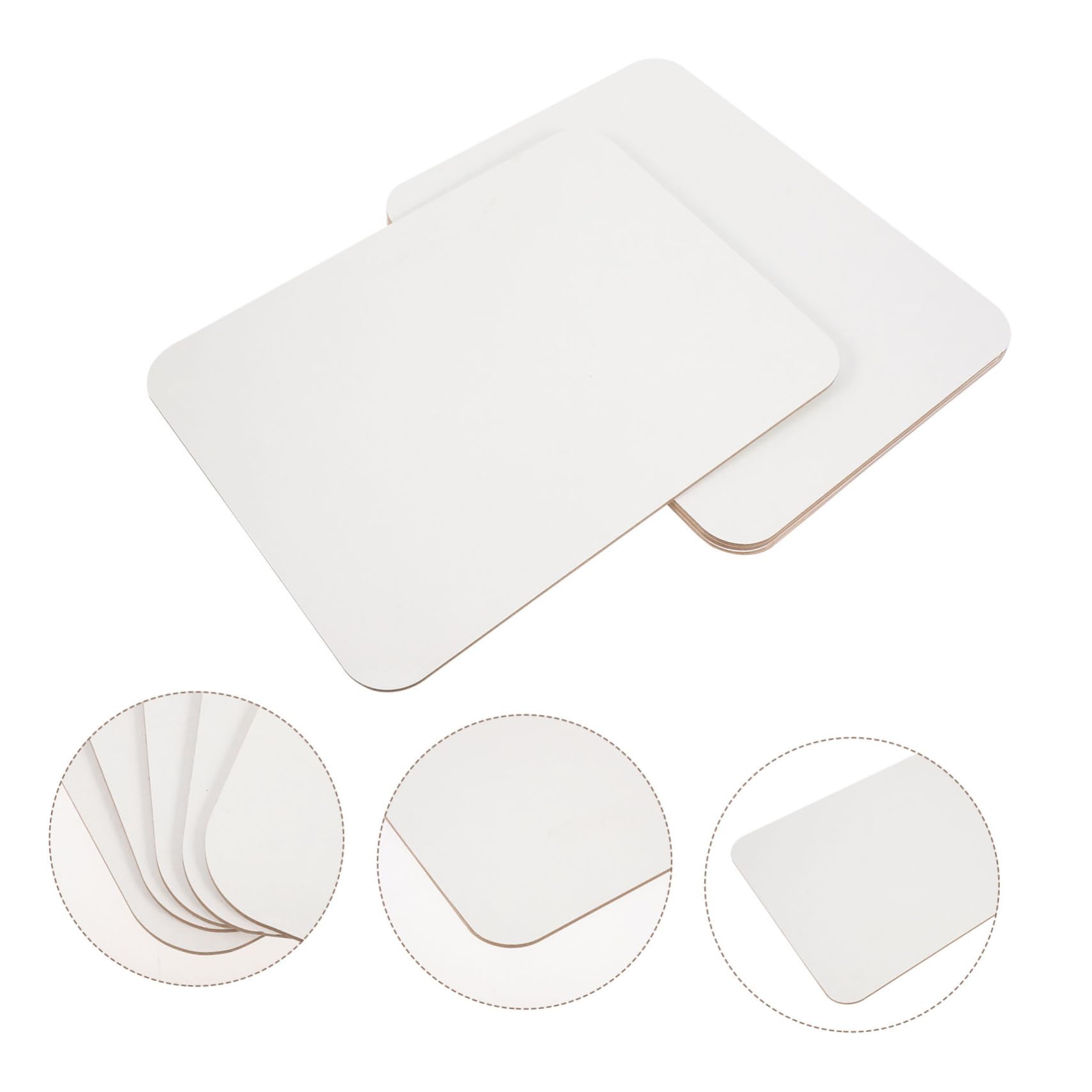 5 Stück-pack Tisch Memoboards aus Faser Doppelseitige Schreibtafeln Abwischbar und Leicht zu Reinigen für Büro und Homeoffice