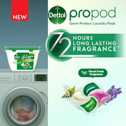 Image of Dettol 4 in 1 Laundry Detergent Pods 18pcs