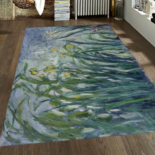 Tapis Claude Monet animaux acceptés grand format mince lavable - 2