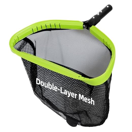 Sepetrel Pool Net,Professional Swimming Pool Leaf Skimmer Nets for Cleaning with Double-Layer Deep Big Bag,Heavy Duty Aluminum Frame & Handle Rake(Pole Not Included)