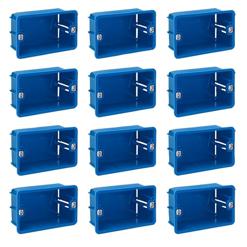 12 cajas empotrables de pared para 503 3 módulos eléctricos, arquetas, cajas de registro electrico, montaje en pared, caja de distribución y derivación